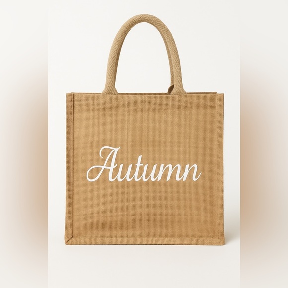 no brand Handbags - Personalized Burlap Tote Bag – Eco-Friendly Jute Gift Bag – Pre-Owned